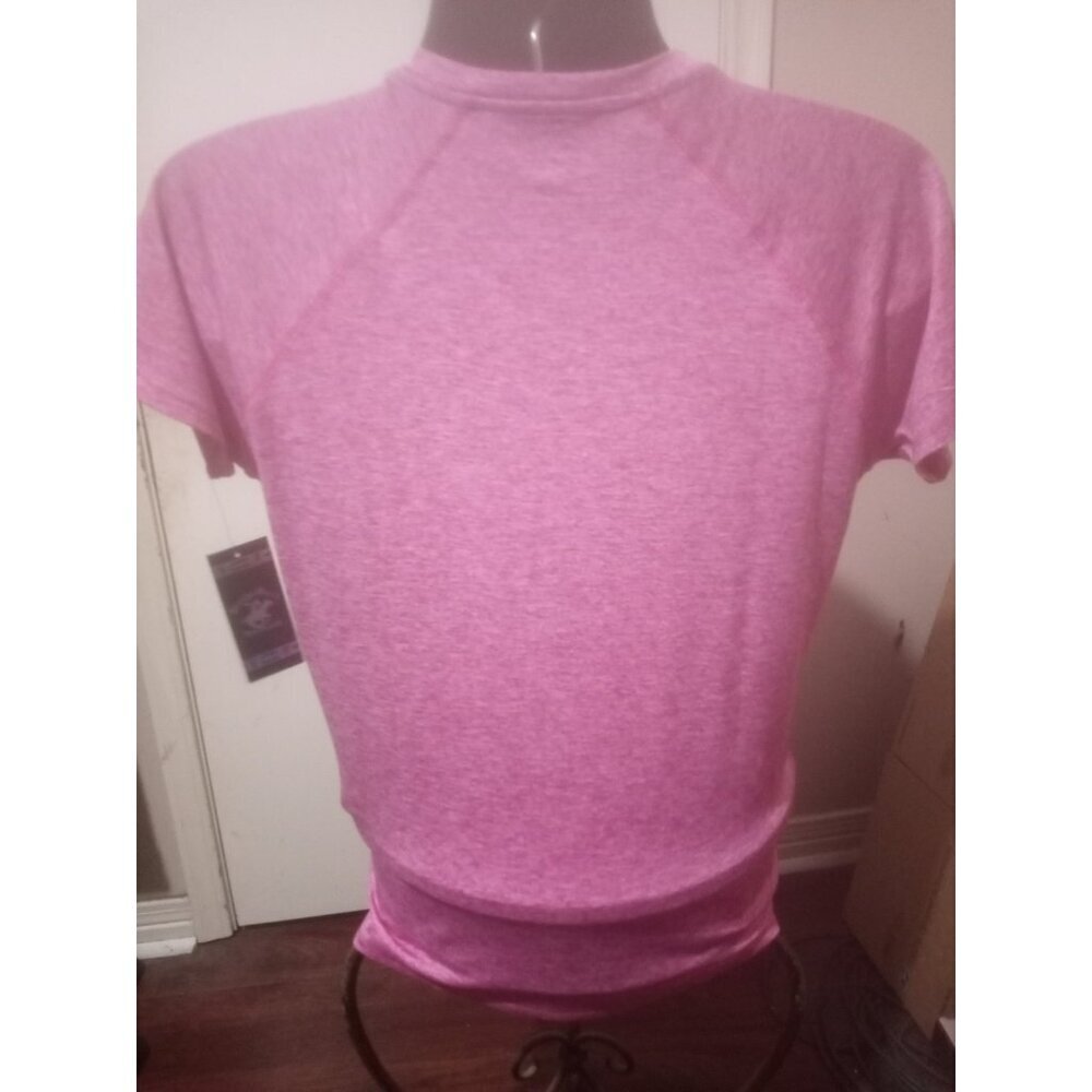 New BEVERLY HILLS Polo Club Women’s Short Sleeve T-Shirt XL Pink V-Neck NWT - Picture 6 of 10